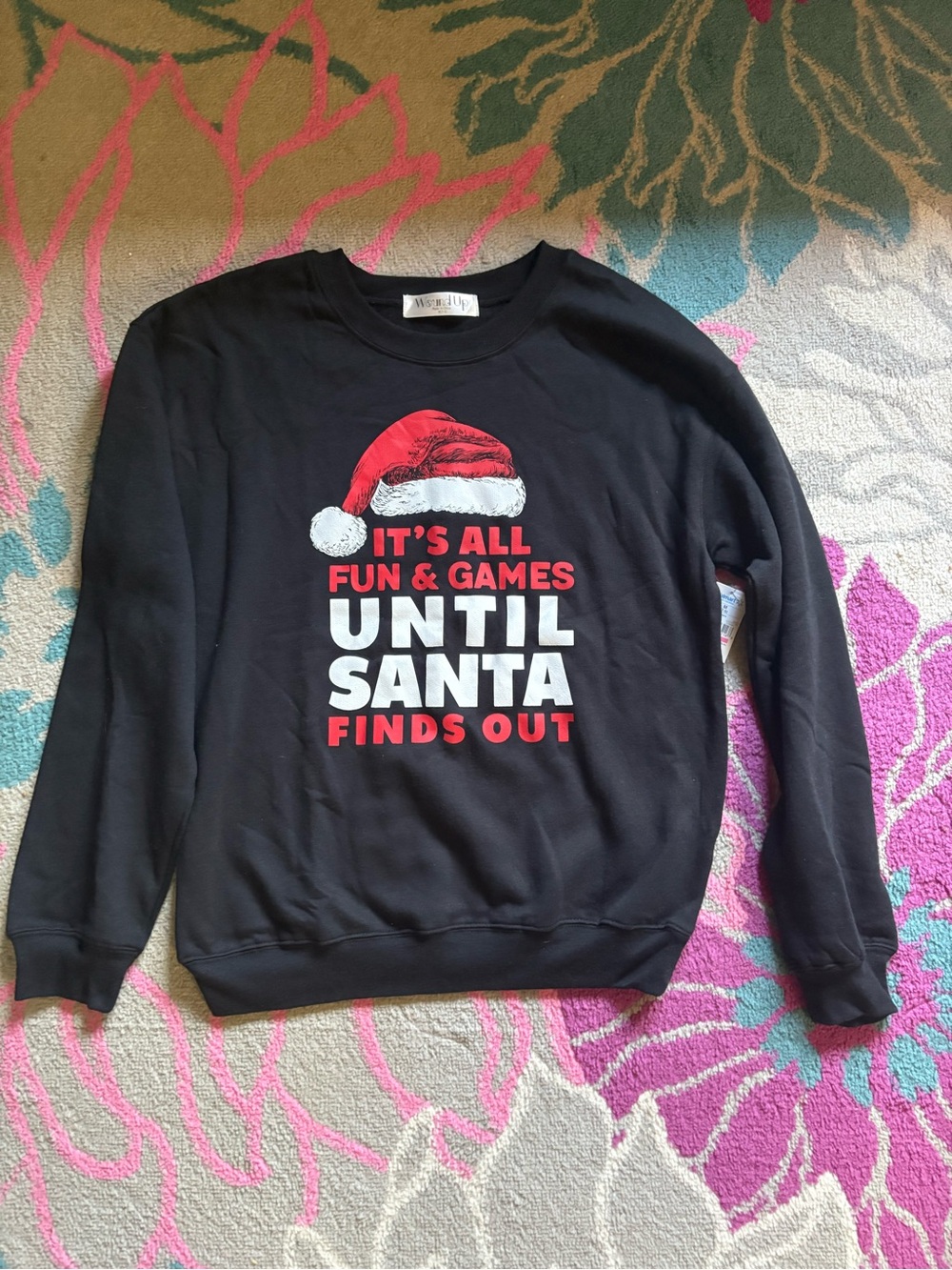 Wound Up Christmas Sweatshirt Juniors Medium 7-9